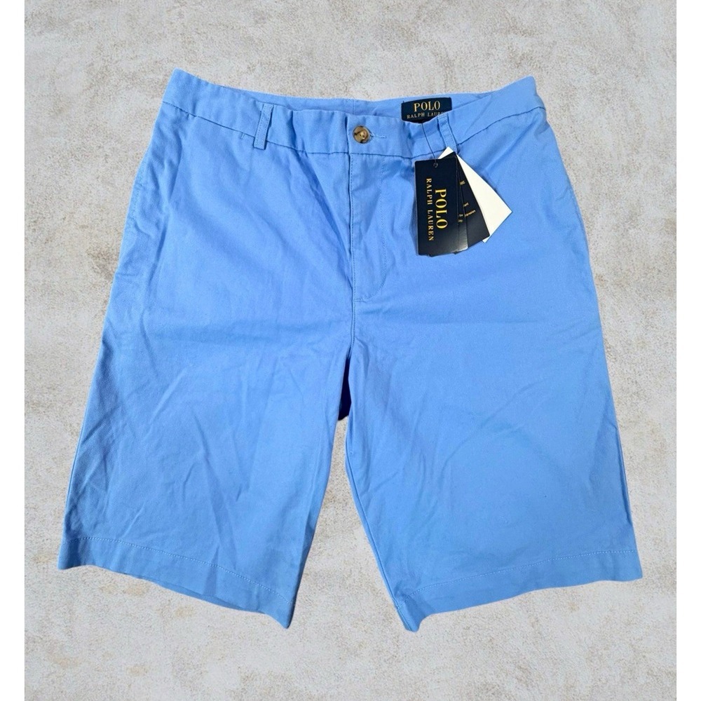 Polo Ralph Lauren Boys Size 20 Blue Chino Shorts NWT 323863949017 Stretch Cotton